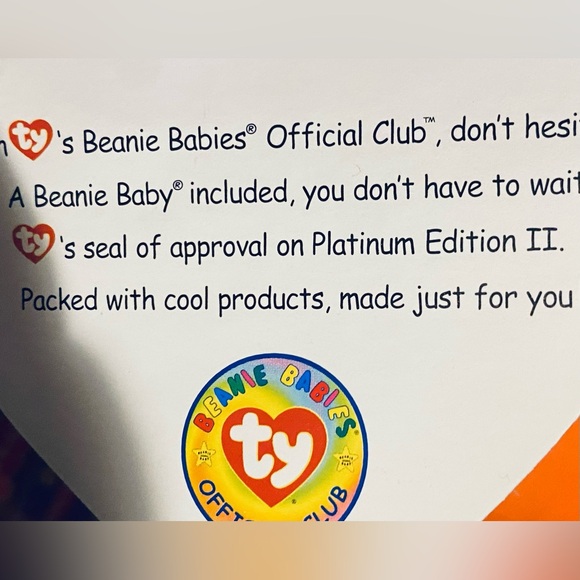 NWT Platinum Beanie Baby Membership (errors) (rare) 1st year - Picture 4 of 11